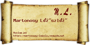 Martonosy László névjegykártya